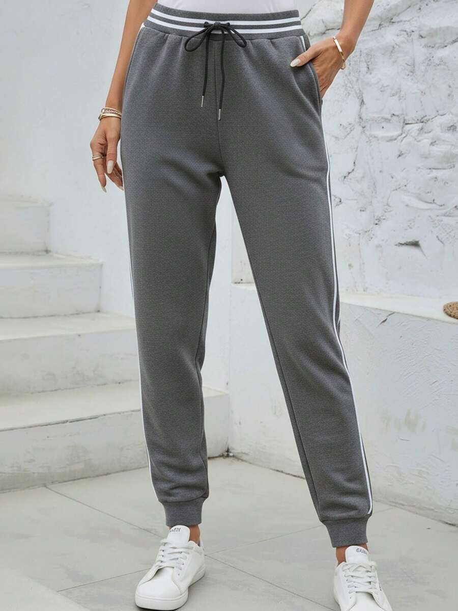 Women's Soft and Comfortable Joggers - Gris Oscuro - Ver 1