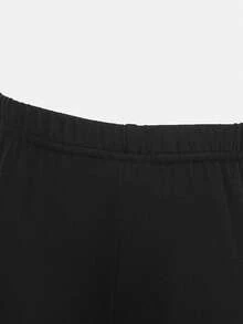 Genkimix Kids 两件套女童针织抓绒卫衣，饰有3D蝴蝶结和英文印花，搭配修身针织裤，可爱时尚，适合秋冬休闲穿着