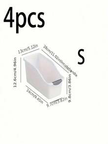 4pcs/2pcs/1pc Plastic Multifunctional Storage Box, Arc Pulley Design, Suitable For Household Cleaning Products, Household Necessities, Storage Boxes, Baskets, Household Finishing Containers. - Multicolor - View 20