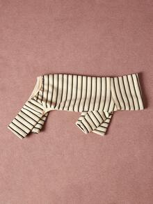 PETSIN Pawparrel 1pc Pet Autumn/Winter Fashion Classic Retro Warm And Elastic Comfortable Dog High Collar Jumpsuit - Multicolor - View 3