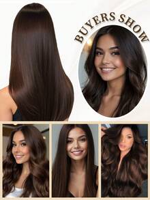 50 股微链接发真人发 2# 浅棕色微环接发丝滑直发微珠接发女士