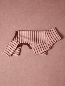 1pc Pet Autumn/Winter Fashion Classic Retro Warm And Elastic Comfortable Dog High Collar Jumpsuit - Multicolor - View 3