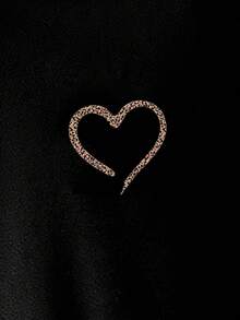 Tween Girl Street Style Leopard Print Fluffy Sweatshirt, Heart & Leopard Print Design, Fits Street Style, Hooded Sweatshirt - Multicolor - View 4