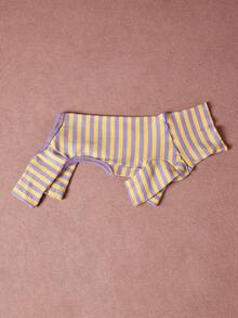 1pc Pet Autumn/Winter Fashion Classic Retro Warm And Elastic Comfortable Dog High Collar Jumpsuit