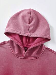 ROMWE MEN Grunge Punk Áo hoodie họa tiết ngựa vằn phun sơn mài cổ điển dành cho nam, phong cách đường phố cổ điển - Màu Hồng Tươi - Xem 3
