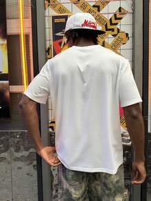 Rovax Comfortable Men's White Crew Neck T-Shirt, Cross Jesus Print T-Shirt, Crew Neck, Short Sleeve, Concert Wear T-Shirt, Vintage Shirt, Graphic T-Shirt, Funny Shirt, Friend Gift,