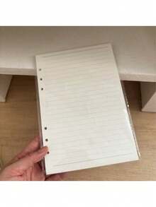 A5 45 Sheets Refill Papers,6 Holes Binder Notebook Inner Paper,Weekly/Monthly/Blank Planner Journal Notebook Parts - White - View 11