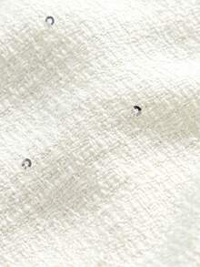 ZEYLAH 2pcs/Set French Elegant Buttoned Front Long Sleeve Jacket And Skirt - White - View 7