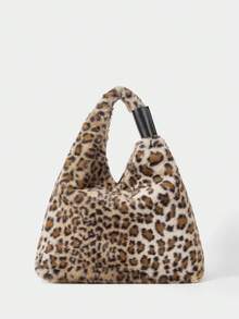 SHECARRY Leopard Print Casual Versatile Large Capacity Women Shoulder Bags - white brown - View 2