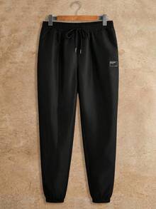 HIMLAND Manfinity Modomio 男士针织修身圆领长袖T恤和弹力腰直筒休闲裤两件套，适合秋冬季男士运动套装 - 彩色 - 查看 5