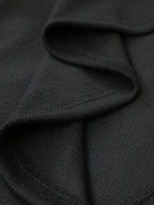GlowEve CURVE 大码休闲连帽收腰修身卫衣，秋冬季保暖 - 黑與白 - 查看 4