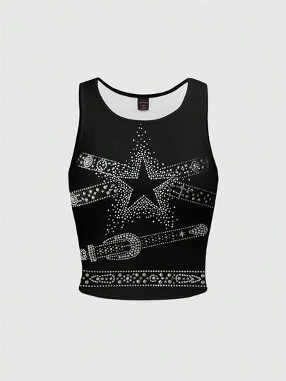 Grunge Punk Chaleco corto con tachuelas de estilo punk rock, vintage, para festivales de música, para mujeres