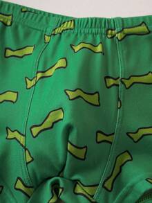 Nick 90s | SHEIN Young Boy Cartoon Figure Graphic Round Neck Tank Top And All-Over Print Shorts Underwear Set