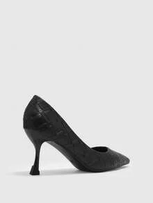 CUCCOO BIZCHIC Giày cao gót mũi nhọn màu đen dành cho nữ, thời trang cho việc đi lại hàng ngày - màu đen - Xem 9