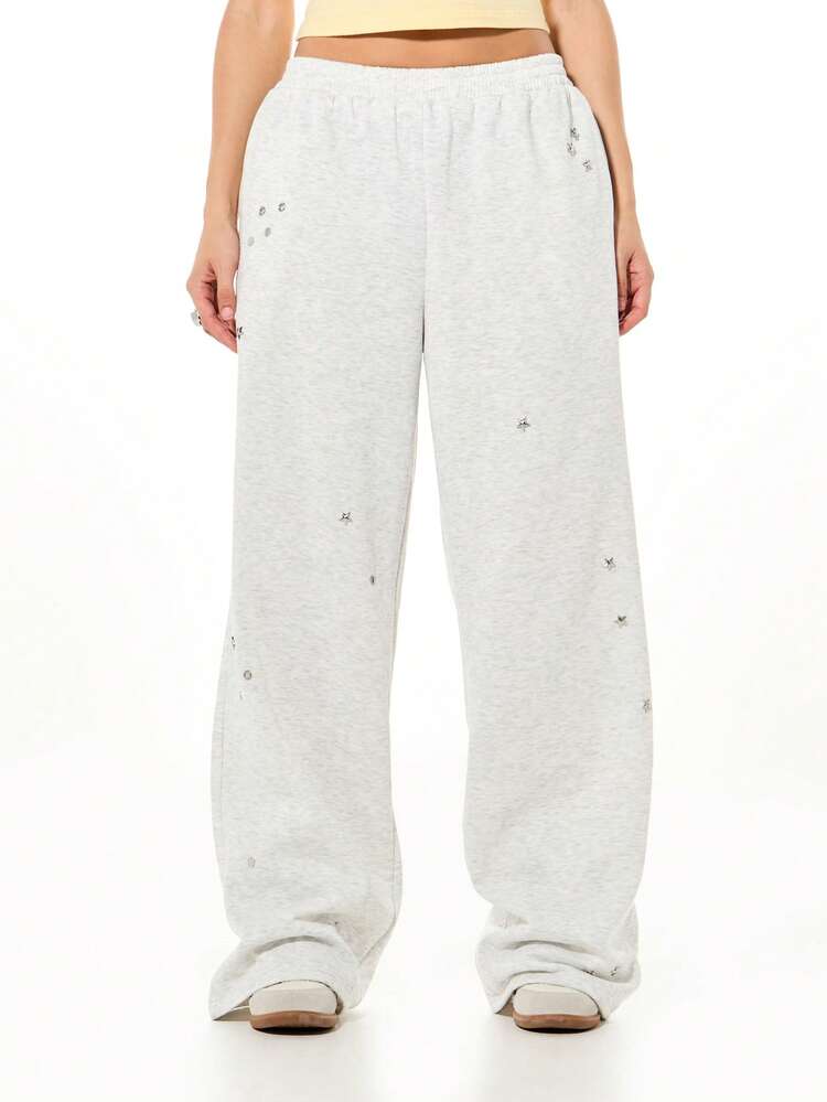 SUMWON WOMEN Oversized Joggers With Star Stud And Eyelet Details