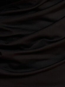 Cravure 大码女士优雅性感蕾丝裹身衬衫，适合日常通勤、约会、派对等场合。 - 黑色 - 查看 7