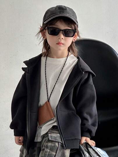 Dazy Kids 男童休闲纯色卫衣，秋冬季