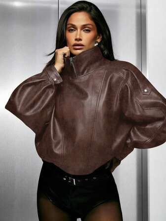 Denimoi Damjacka med vintagekrage, höst