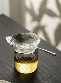 Cirelle 1 Pc Pure Tin Tea Strainer, Gilded Plum Blossom Anti-Oxidation Tea Infuser, Kung Fu Tea Set Accessories & Tea Infuser Stand - Silver - View 1