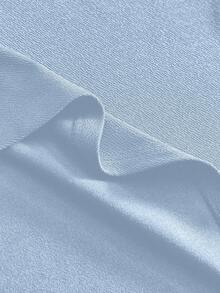 AXEPEAK 加大码男士极简主义印花圆领短袖T恤 - 淺藍色 - 查看 5