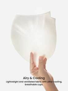 LUVLETTE Plus Dream Curve Air Full Coverage Airy Breathable Sheer Mesh Spacer Cup White Basic Breezy Comfort Minimizer Bra