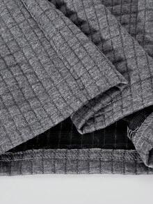 SHEIN ChillGRL 2件套青少年女孩休闲简约圆领长袖T恤和阔腿裤，秋冬 - 深灰色 - 查看 5