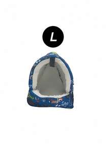 1PC Cartoon Printed Plush Full Coverage Triangle Hammock Sleeping Bag For Parrots Hamsters Small Pet Birds Autumn Winter