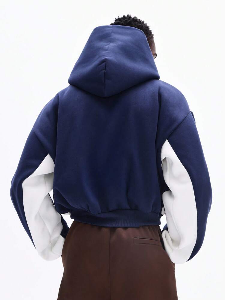 Color Block Hooded Sweatshirt