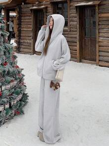 DAZY 女士亮片卫衣两件套，秋冬休闲套装