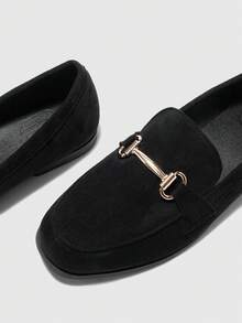 CUCCOO BIZCHIC Women's Casual Solid Color Comfortable Flats For Christmas Spring Shoes - Black - View 7