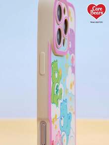 Care Bears X POKOJA LAND Cute Bears Printed Phone Case, Colorful Cloud Star Pattern Protective Cover, Shockproof Soft TPU Case Compatible With IPhone Series, Cartoon Kawaii Phone Shell Accessory