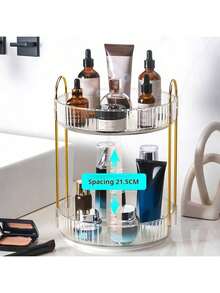 1 Giá đựng mỹ phẩm đa năng xoay 360 độ, Giá đựng đồ dùng phòng tắm dung tích lớn, Hộp đựng đồ trang điểm để bàn, Hộp đựng đồ để bàn trong suốt có lớp gia cố và có thể tháo rời để đựng chai lọ cao Túi, Túi xách, Túi đựng đồ trang điểm, Bàn trang điểm, Du lịch, Túi đựng đồ trang điểm, Lưu trữ, Hộp đựng đồ trang điểm, Túi đựng đồ vệ sinh cá nhân, - Nhiều màu - Xem 2