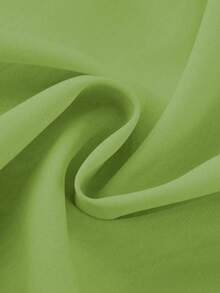 GlowEve 女士纯色圆领褶皱泡泡长袖休闲衬衫 - 綠色 - 查看 4