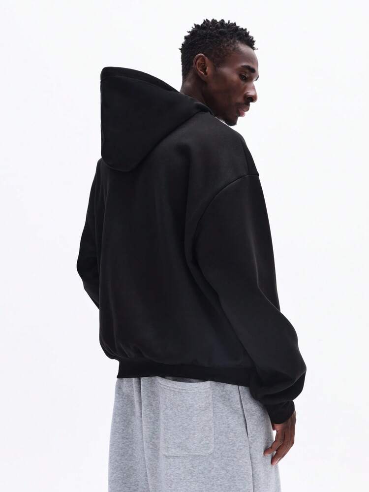 끈과 포켓이 달린 지퍼 후드 티셔츠