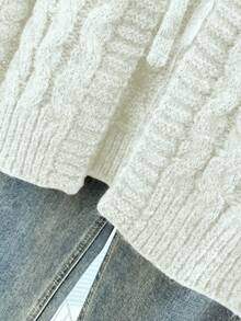 Franclia 女士秋冬新款针织背心，系带设计，优雅学院风，独特显瘦优雅，优质柔软休闲百搭，具有抗衰老功效。 - 杏色 - 查看 5