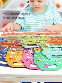 Wielokrotnego użytku książeczka z naklejkami wodoodporna, dwustronna, motywy ze zwierzętami, scenariusze sportowe, rozwój kreatywności, aktywność poznawcza dla dzieci 3+, przyjazna w podróży, zabawa, wypełniacze do skarpet świątecznych, pomysły na prezenty, rustykalny rdzeń, estetyczne must-have - Wielokolorowe - Zobacz 7