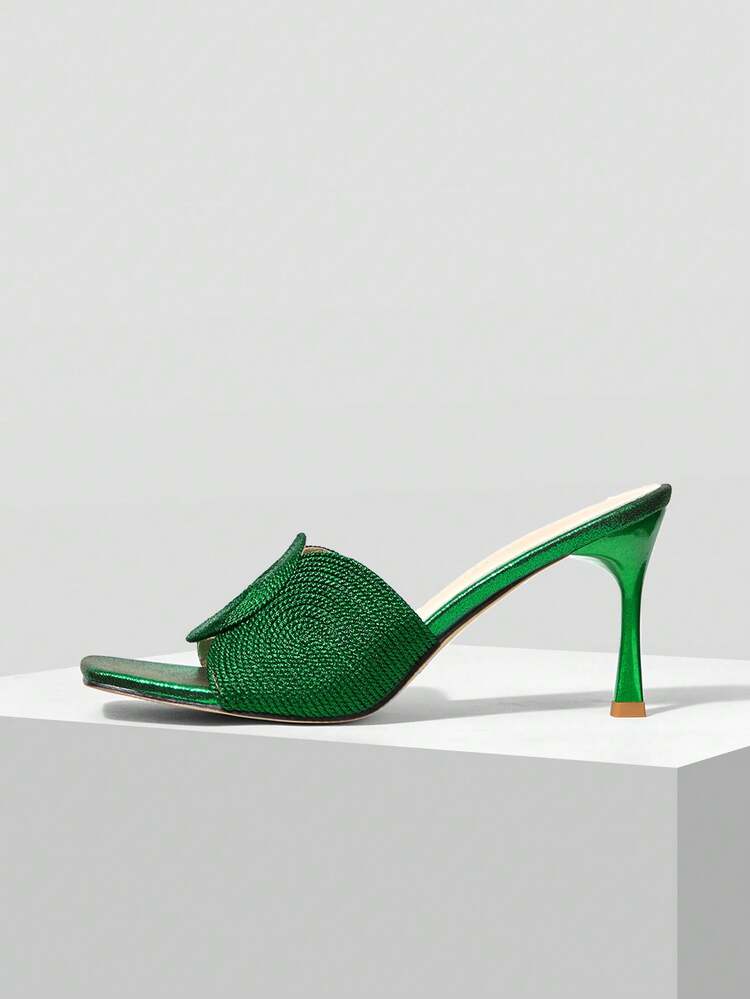 SQUARE TOE BRAID HEELED SANDALS SPRING SHOES SUMMER SHOES