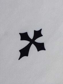 PAVTROS Men's Casual Loose Fit Curved Knife Print Cross Design Knit Pants, Comfortable & Versatile, Couples Matching, Autumn/Winter,Men's Streetwear,Baggy.Brand,I Love My Boyfriend,Graphic - White - View 5