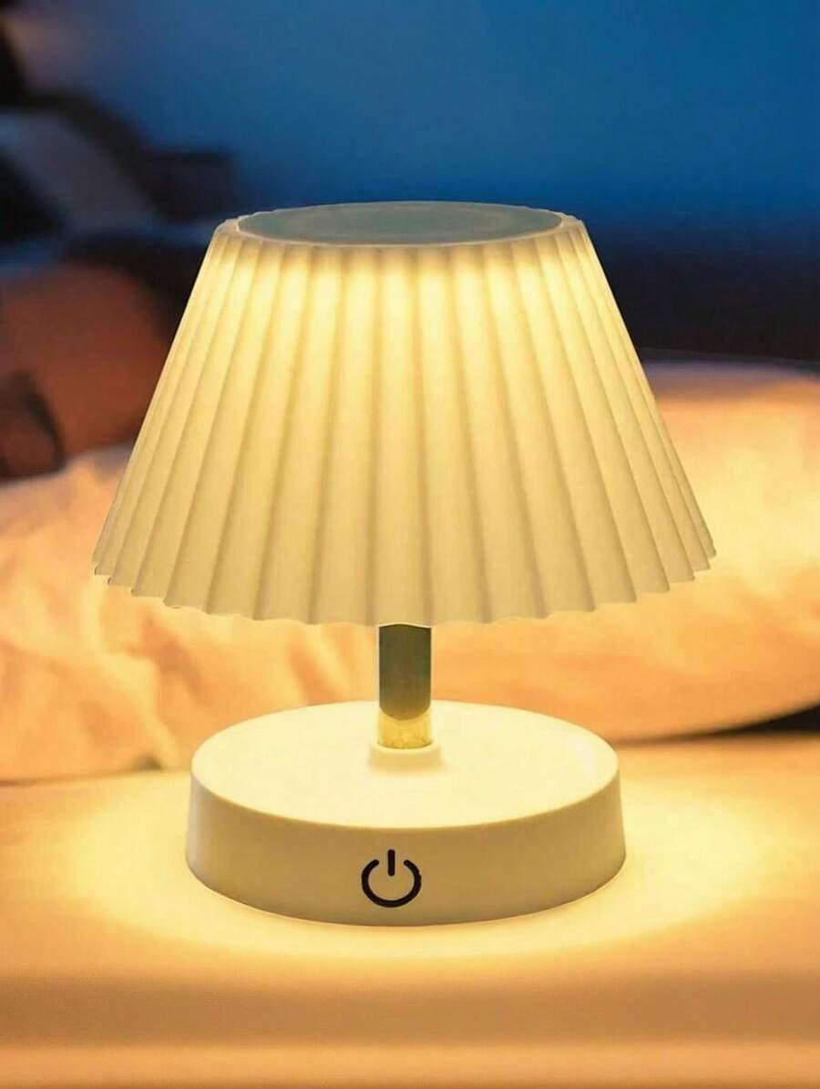 1个触控可调光LED台灯 - Type-C充电，可调光夜灯，带可伸缩灯臂，营造卧室氛围，非常适合床头阅读