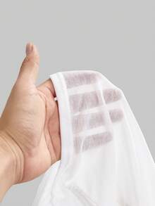 ROMWE Grunge Punk Romantic Punk Cross & Letter Print Ruched Sides Sexy Sheer Crop Top For Women - White - View 5