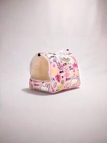 1PC Cartoon Printed Plush Full Coverage Triangle Hammock Sleeping Bag For Parrots Hamsters Small Pet Birds Autumn Winter - Pink Unicorn - View 4