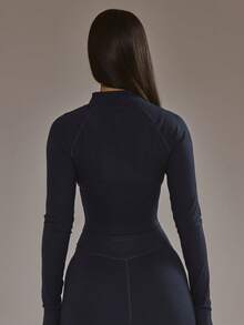 Musera Sport 短款拉链式BBL夹克（仅限板式网球冬季运动服，适合运动健身锻炼） - 藏蓝色 - 查看 4