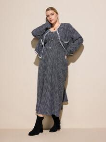 CUCCOO CURVES Women's Fashion Versatile Wide Fit High Heel Boots For Christmas - Black - View 6