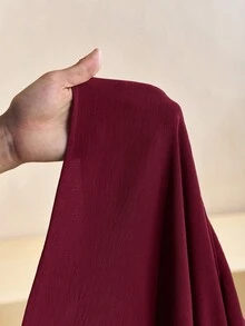 Zivah 2025 夏秋新款，适合生日派对、返校、校园风、日常穿着、休闲、邮轮旅行、海滩、日光浴、潮流、街头风、优雅、通勤、商务休闲、派对、宴会等场合，无肩带设计，胸部褶皱，夸张袖子，绿色，秋季长裙，女士连衣裙 - 酒紅色 - 查看 7