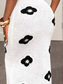 BamGleam Nouvelle robe pull pour femmes, robe pull verte ajustée, streetwear sexy, décolleté en V profond, sans manches, ourlet floral à franges long