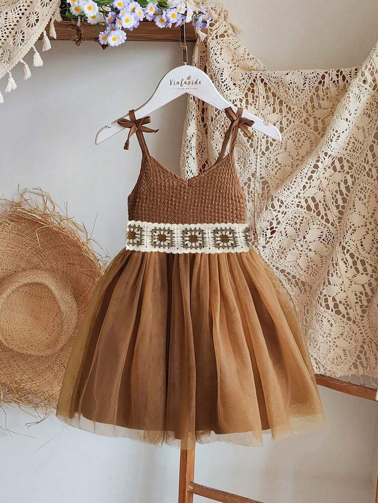 brown dress girls Naisibaby Girls Princess Dress, Big Bow Birthday Dress Kids Wedding Party Elegant Dress Coffee 13-15t, Girl's, Brown
