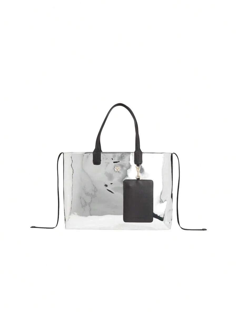 Borsetta Iconic Women's Metal Tote Bag Silver - Metallic Silver - View 1
