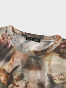 FeverCity Men's Angel Print Crew Neck Long Sleeve Casual T-Shirt - Multicolor - View 4