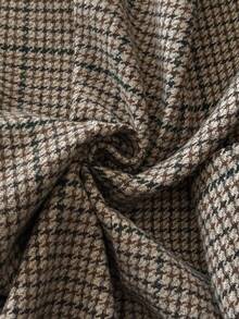 Roveilla 加大码格子翻领长袖修身西装外套粗花呢夹克女式棕色西装外套女式格子两件套西装裙套装粗花呢两件套格子夹克女式棕色格子西装外套格子西装外套女式粗花呢西装外套女式西装外套 - 卡其色 - 查看 7