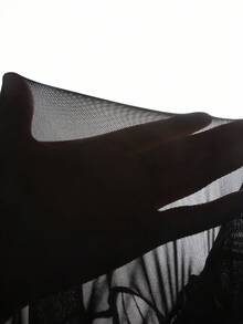 Modelyn Elegant Women's Dress With 3D Ruffle Hem Goth Goth - Black - View 7